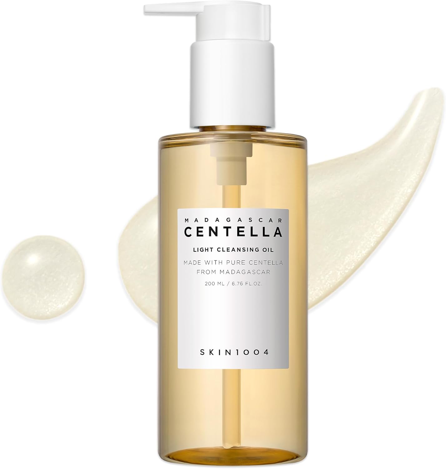 SKIN1004 Madagascar Centella Light Cleansing Oil 6.76 fl.oz, 200ml | Gentle Oil Cleanser for Face, Korean Facial Cleanser, Double Cleansing