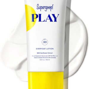 Supergoop! PLAY Everyday Lotion - Broad Spectrum Body & Face Sunscreen - Great for Active Days - Fast Absorbing, Water & Sweat Resistant