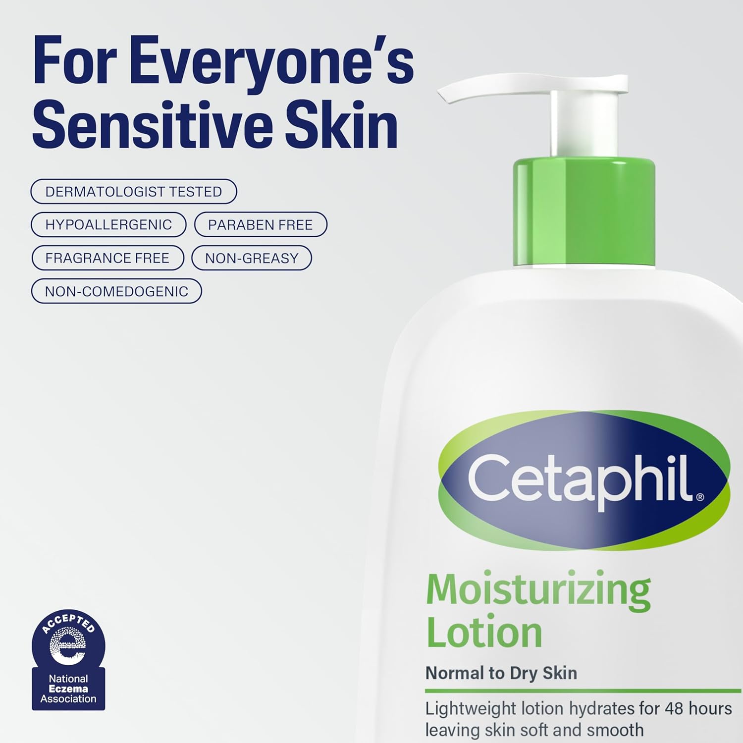 Cetaphil Face & Body Moisturizer, Hydrating Moisturizing Lotion for All Skin Types, Suitable for Sensitive Skin, NEW 20 oz, Fragrance Free, Hypoallergenic, Non-Comedogenic - Image 7