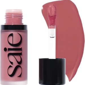 Saie Dew Liquid Blush for Cheeks - Hydrating Cream Blush Stick with a Blendable + Buildable Formula - Skincare Infused Dewy Cheek Tint for a Natural Flush - Glowy Makeup Essential - Chilly (.40 oz)