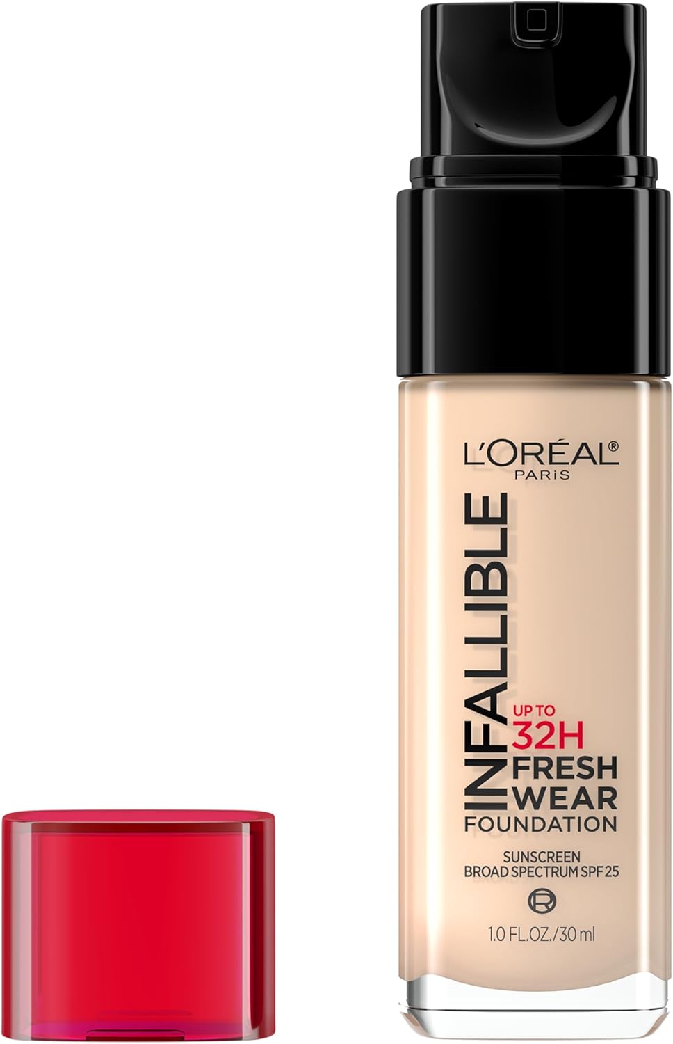 L'Oreal Paris Makeup Infallible Up to 32 Hour Fresh Wear Lightweight Foundation, 425 Linen, 1 Fl Oz, Packaging May Vary