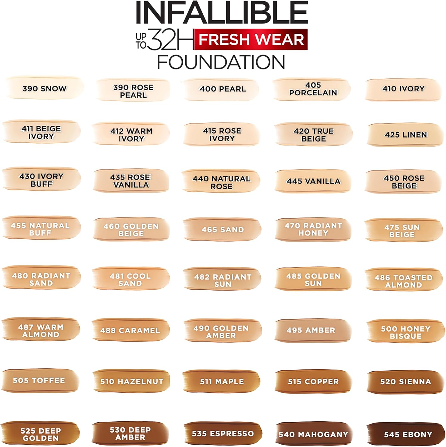 L'Oreal Paris Makeup Infallible Up to 32 Hour Fresh Wear Lightweight Foundation, 405 Porcelain, 1 Fl Oz, Packaging May Vary - Image 6